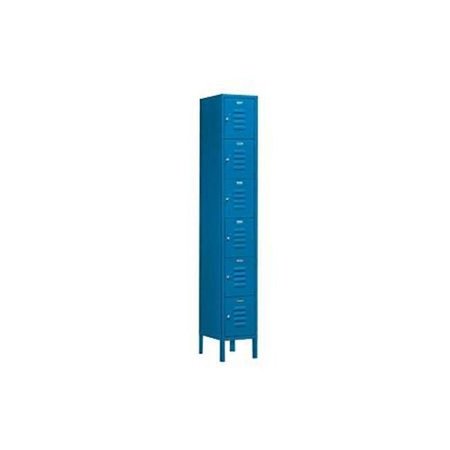 SALSBURY INDUSTRIES Salsbury Industries 66165BL-U 12 in. W x 78 in. H x 15 in. D Standard Metal Locker-Six Tier Box Style Bridge-1 Wide-Blue-Unassembled 66165BL-U